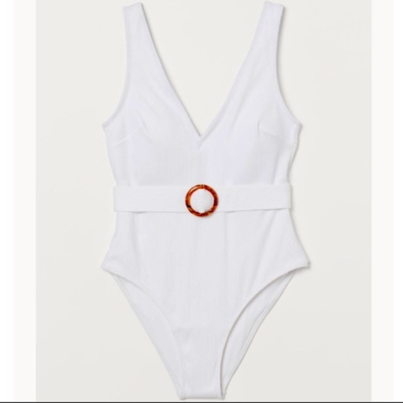 NWT white one-piece bathing suit - Picture 1 of 5